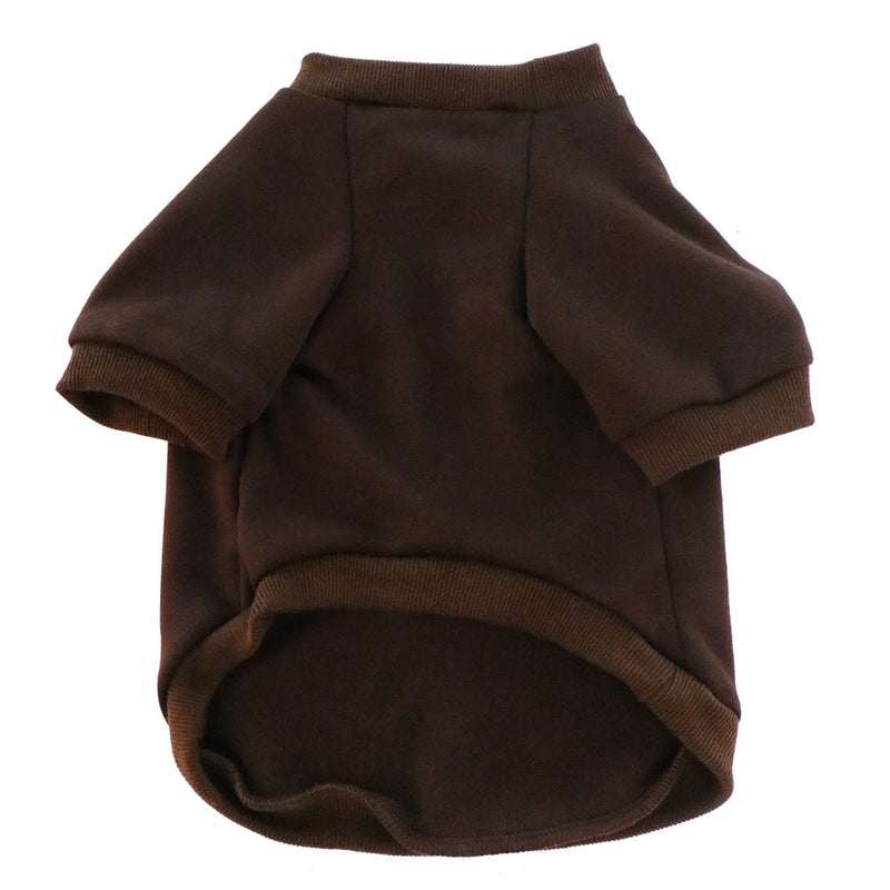 Pet Clothes Fleece-lined Thickened Solid Color Hoodie