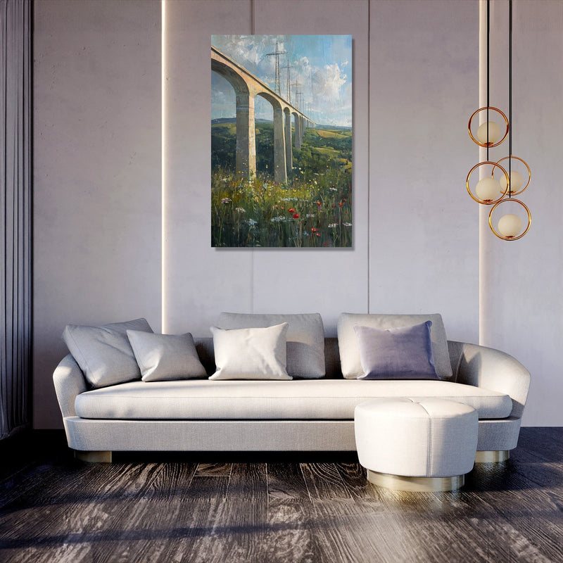 Millau Viaduct Impressionist Canvas