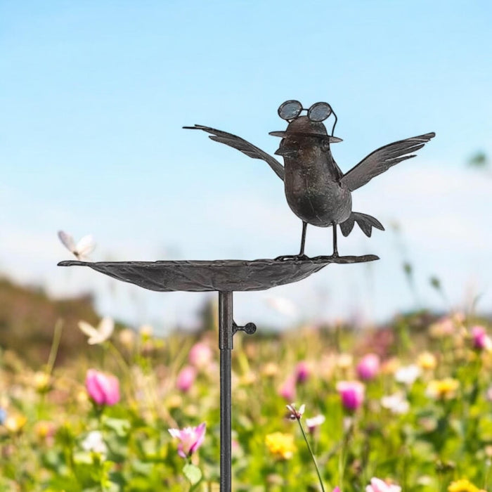 50" METAL BIRD FEEDER GARDEN STAKE