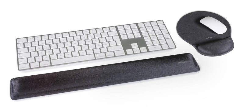 Durable ERGOTOP Soft Touch Mouse Mat with Gel Support Wrist Rest Pad | Grey