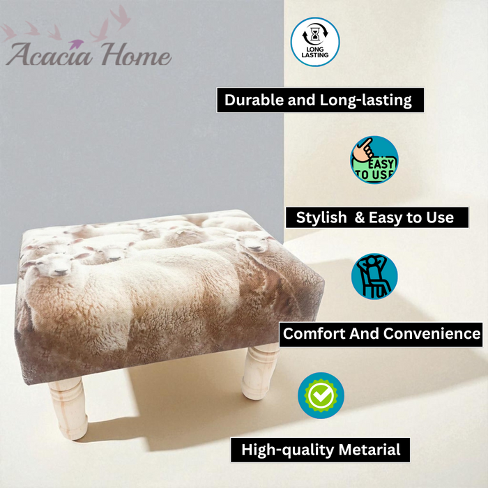 SHEEP FOOTSTOOL