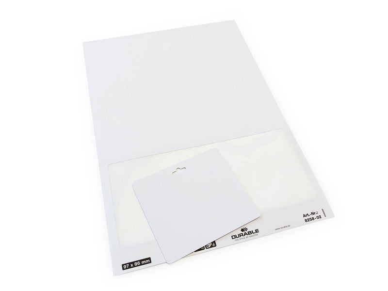 Durable Printable Name Badge ID Card Sheets | Peel and Fold | 100 Pack