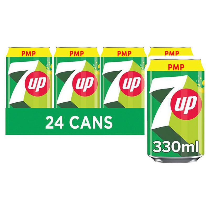 7UP Regular Lemon & Lime Can PMP 330ml (Case of 24)