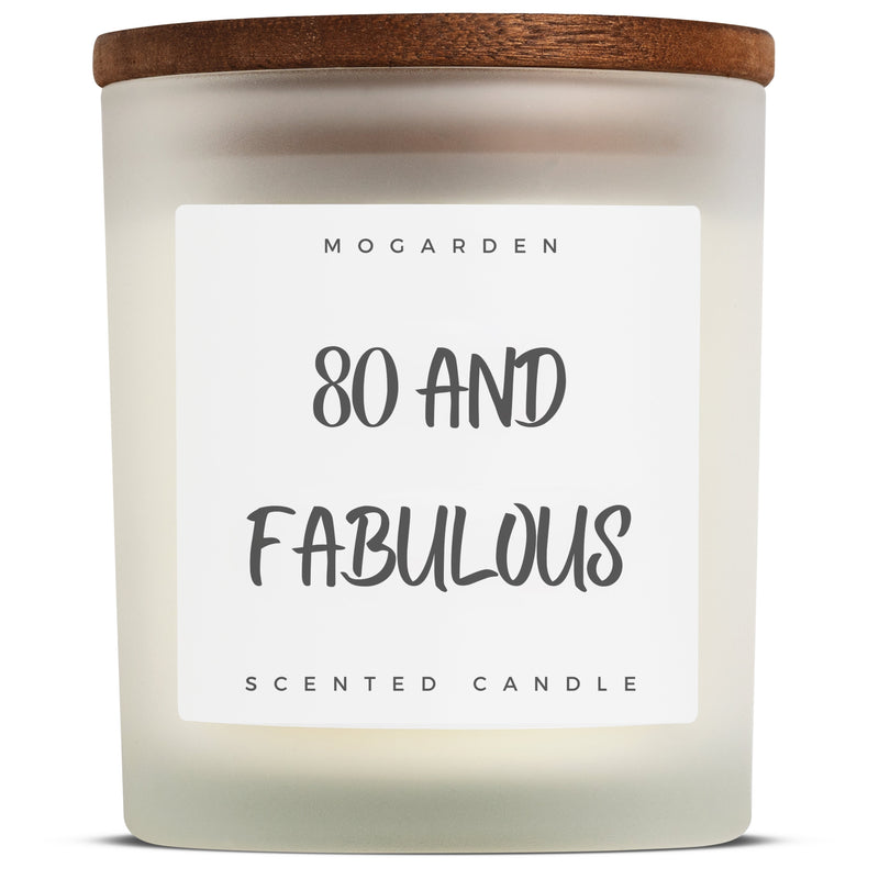 80th Birthday Candle - Luxury Vanilla Soy 220g | 80th Birthday Gift