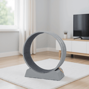 80*34*86CM, Gray PP track connector assembly, Round shape with gray carpet + 1 cat teaser stick, 15kg cat treadmill - InStock