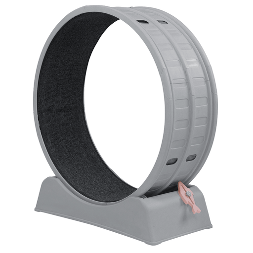 80*34*86CM, Gray PP track connector assembly, Round shape with gray carpet + 1 cat teaser stick, 15kg cat treadmill - InStock