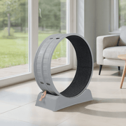 80*34*86CM, Gray PP track connector assembly, Round shape with gray carpet + 1 cat teaser stick, 15kg cat treadmill - InStock
