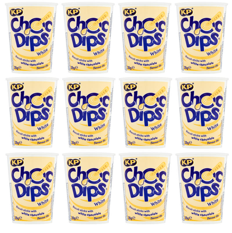 12 x Kp Choc Dips White - 28Gm