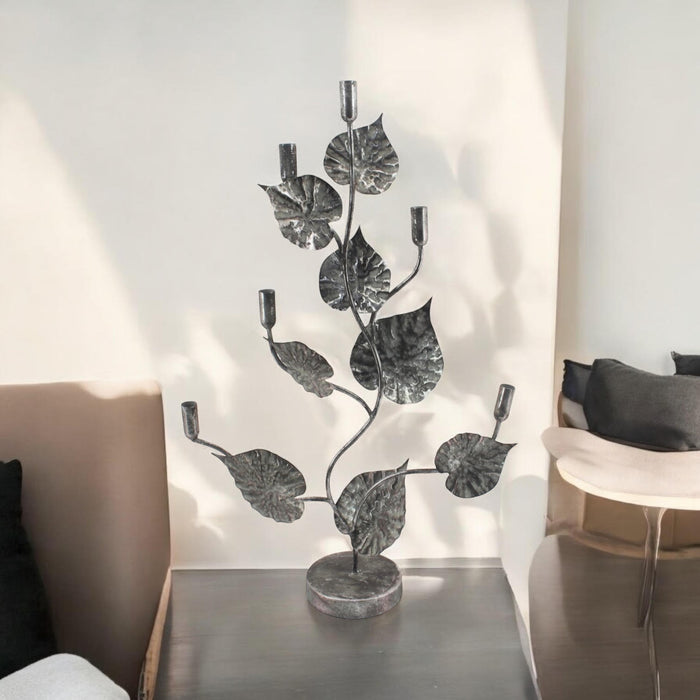 77CM GOLD METAL CANDLE HOLDER