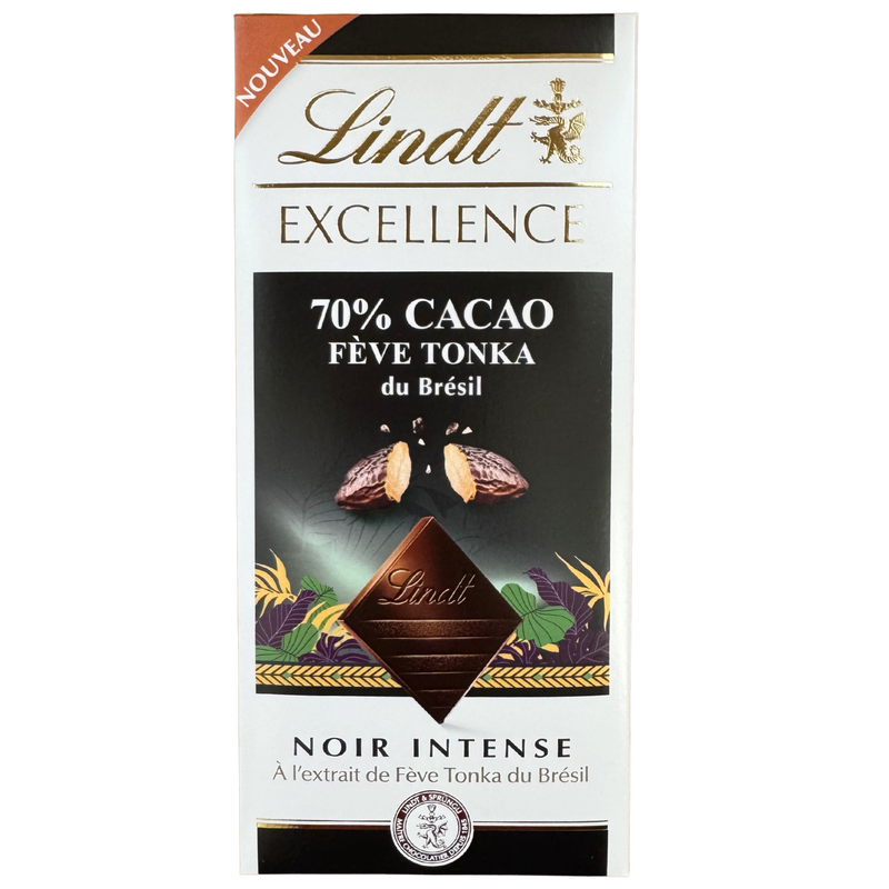 Lindt Excellence | 70% Dark & Brazilian Tonka Bean | 100g Bar