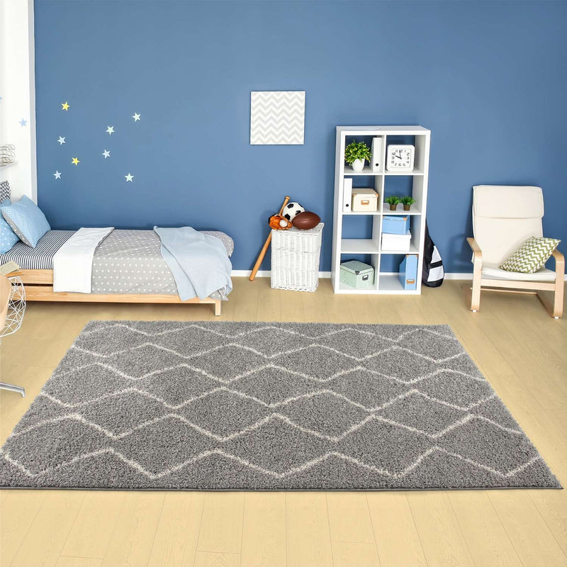 Moroccan Grey Shaggy Rug | 810