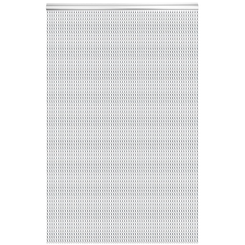 Aluminium Chain Fly Screen 90x200cm Door Curtain Silver Grey Insect Pest Control