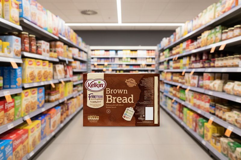 6 x Kelkin Gluten Free Brown Bread 400G
