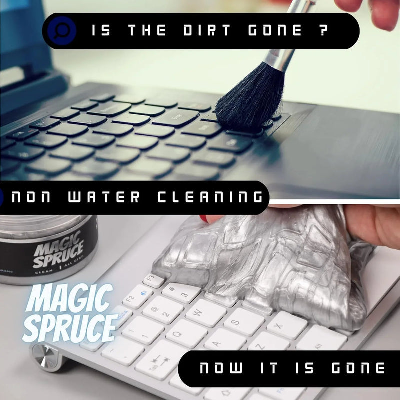 Reusable Luxury Dry Silver Cleaning Gel for Car Interior Keyboard or Laptop