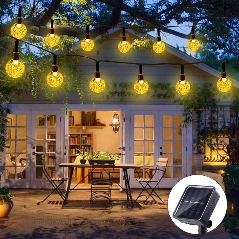 60 LED Solar String Lights 36ft/11m Warm White Fairy Lights for Outdoor & Indoor