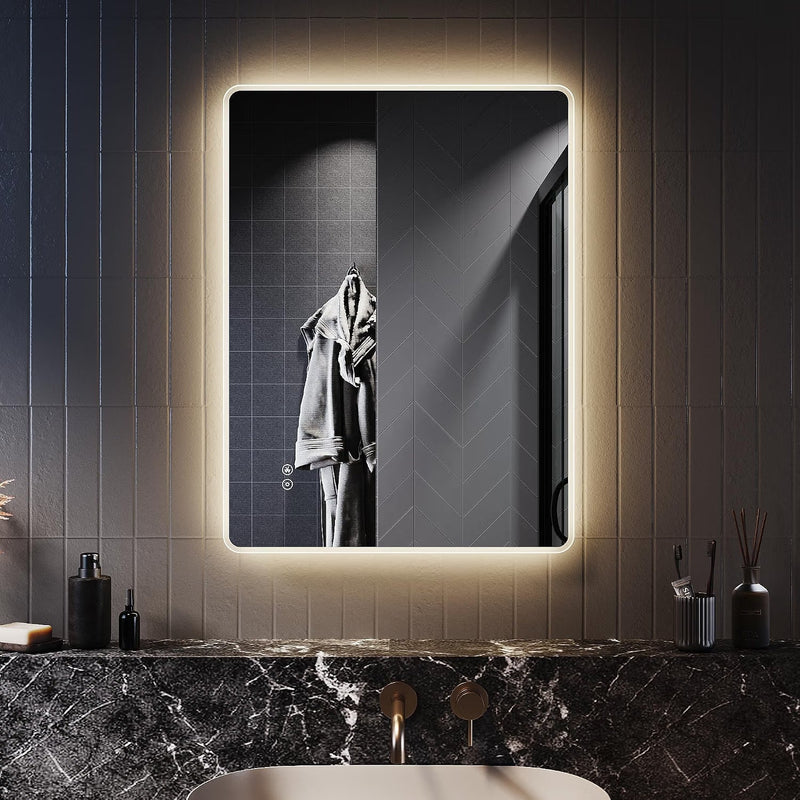 LED Bathroom Mirror 800x600mm Bluetooth Shaver Socket Illuminated ELEGANT Mirror