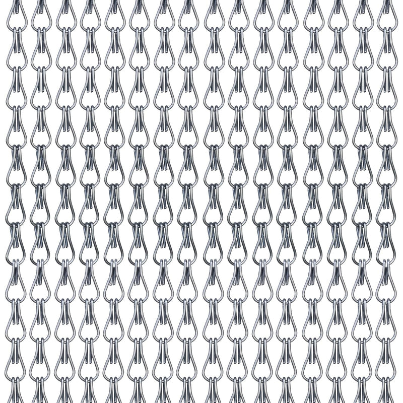 Aluminium Chain Fly Screen 90x200cm Door Curtain Silver Grey Insect Pest Control