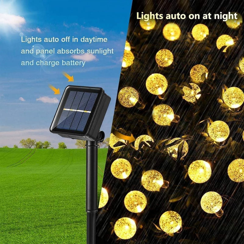 60 LED Solar String Lights 36ft/11m Warm White Fairy Lights for Outdoor & Indoor