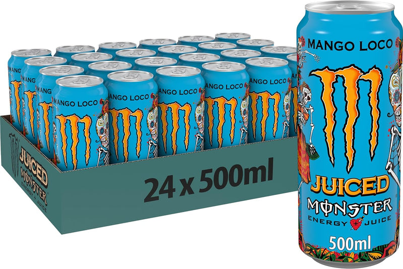 24 x Monster Mango Loco Energy + Juice 500Ml
