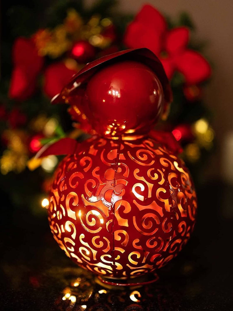 Filigree Santa Claus Light Up LED Ornament