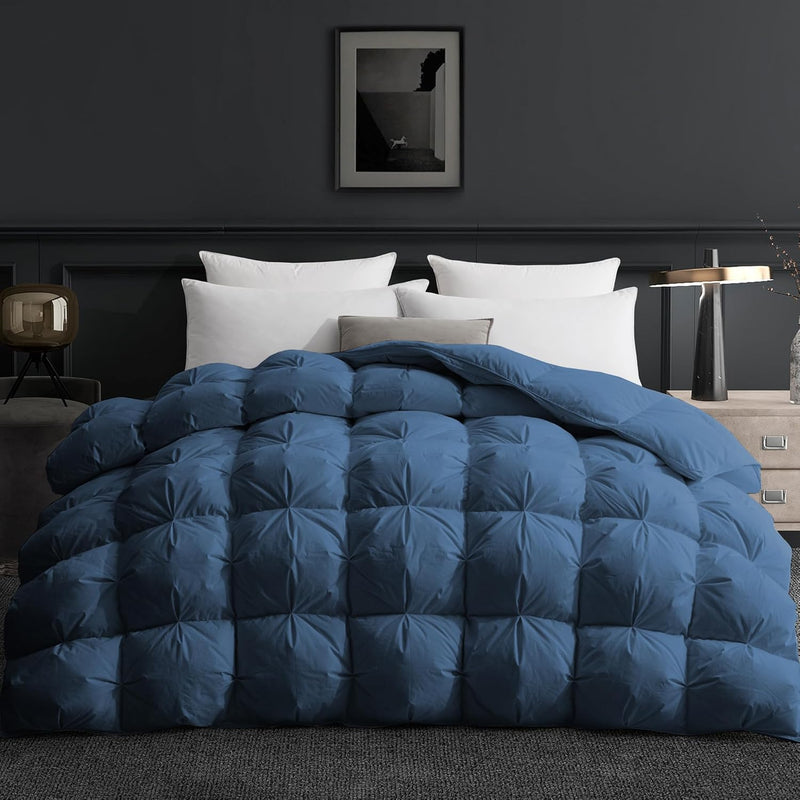 Single Duvet 10.5 Tog Goose Down Feather 135x200 cm Cotton Cover Deodar