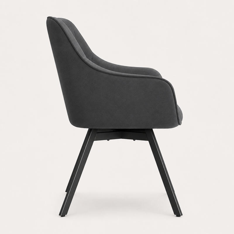 Ornix Dark Grey Upholstered Office Chair