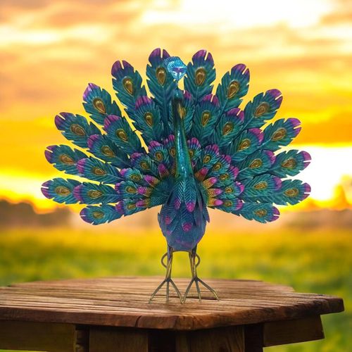 81CM METAL PEACOCK - InStock