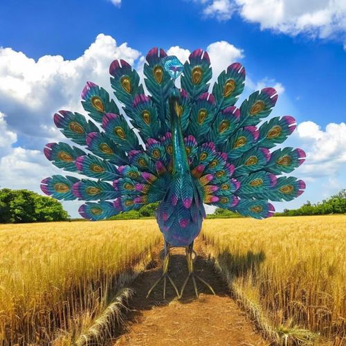 81CM METAL PEACOCK - InStock