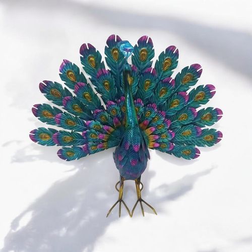 81CM METAL PEACOCK - InStock