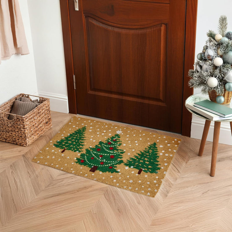 Christmas Tree Coir Doormat – 60 × 40cm