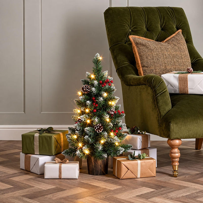 Small Christmas Tree with Lights 60cm