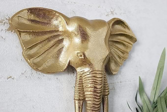 Novelty Gold Elephant Animal Hook Key Holder