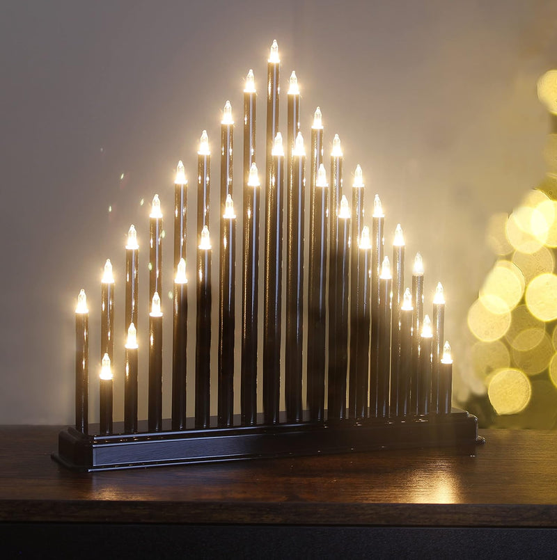 Black Christmas LED Candle Bridge