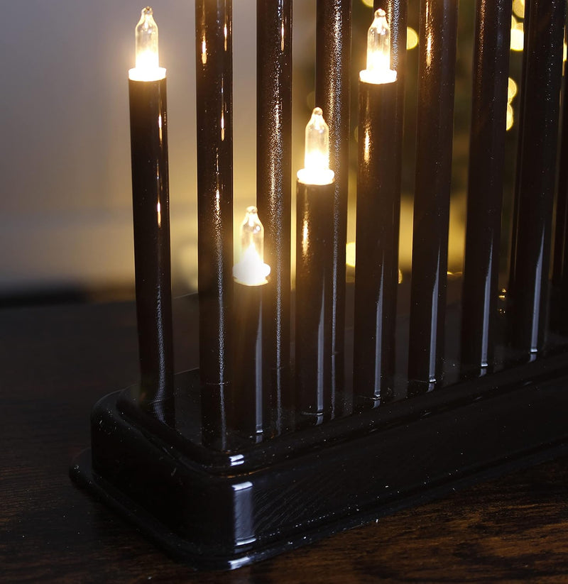 Black Christmas LED Candle Bridge