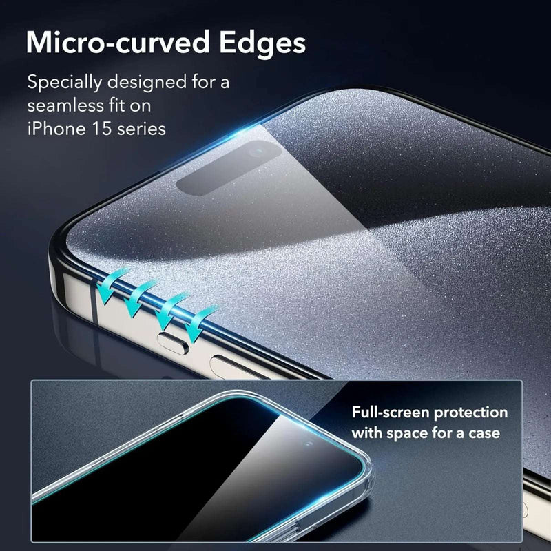iPhone 15 Pro Max Premium Screen Protectors - 3 Pack + Lens Protector 2 lots = 6