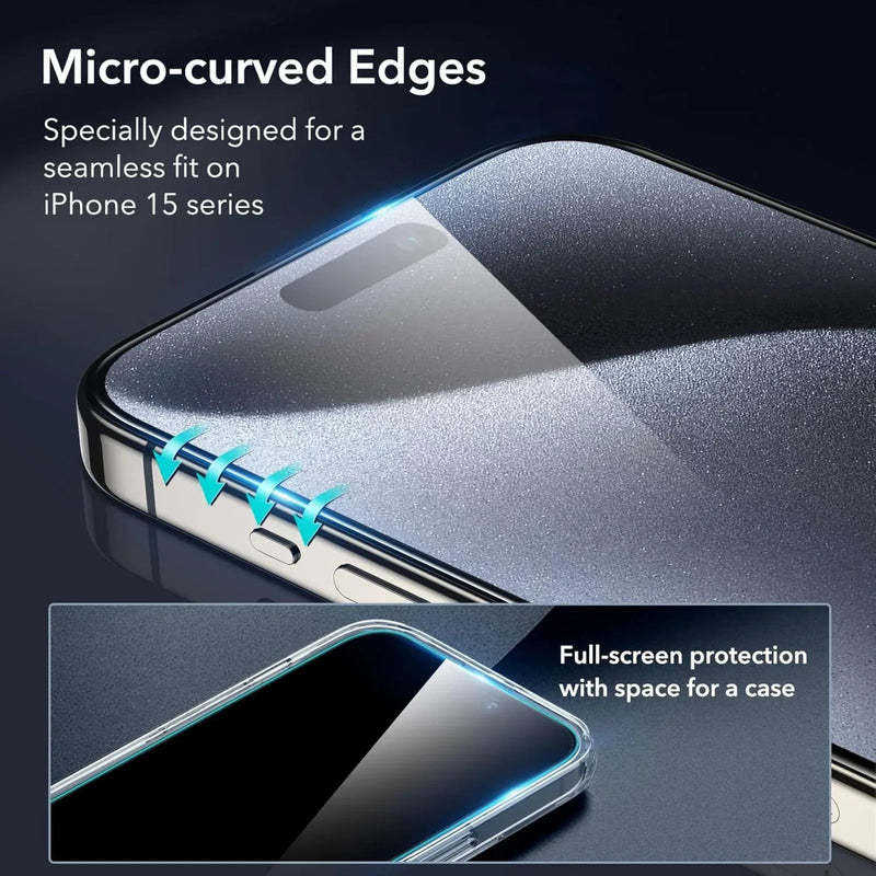 iPhone 15 Pro Max Premium Screen Protectors - 3 Pack + Lens Protector 2 lots = 6