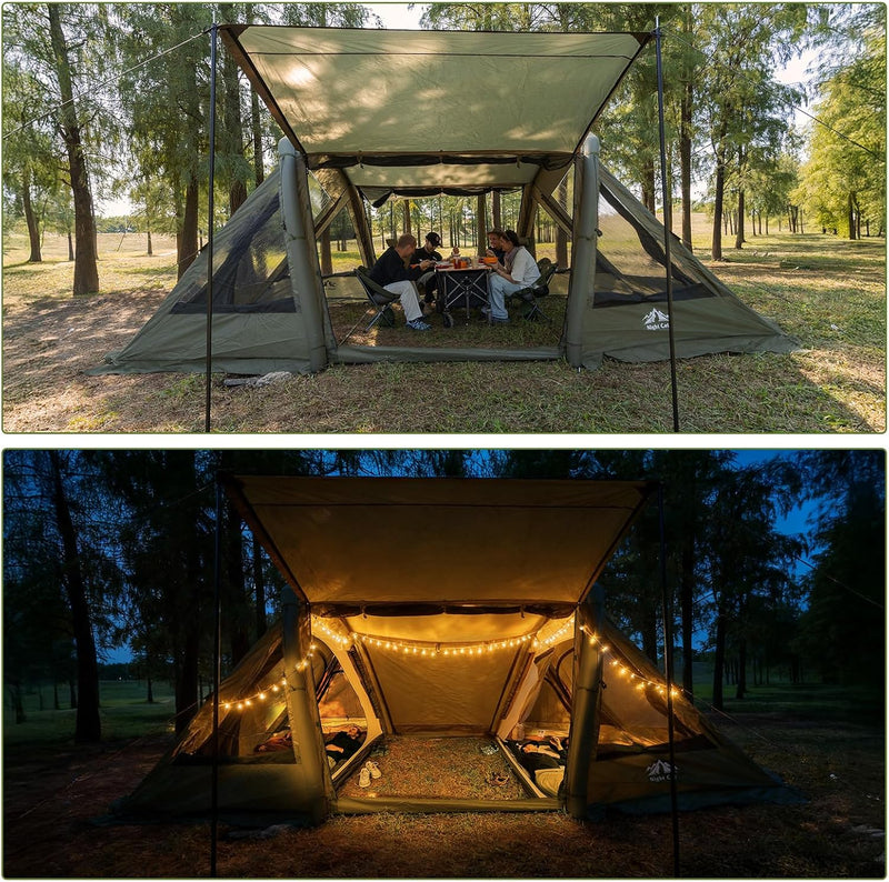 Night Cat 8 Man Inflatable Tent with 2 Bedrooms