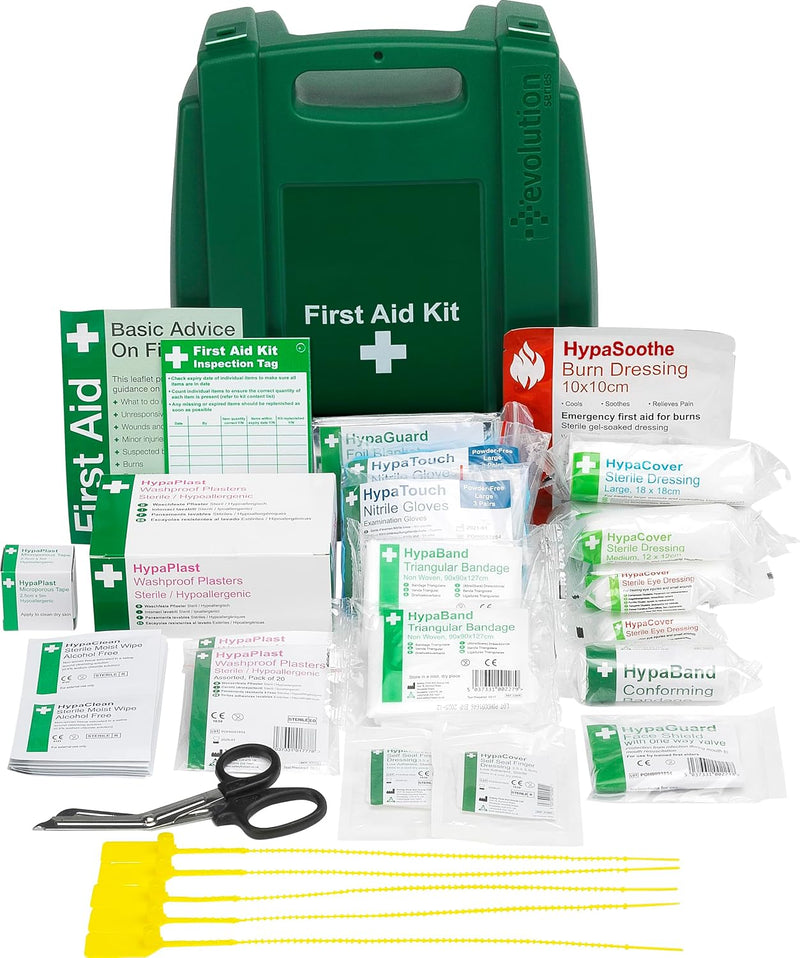 Safety First Aid Evolution Plus British Standard First Aid Kit, Small, New but open, scruffy box