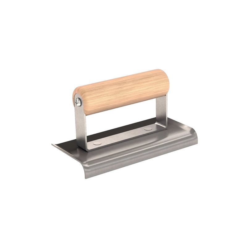 Bon Tool Carbon Steel Curved End Hand Edger - Wood Handle (82-125)