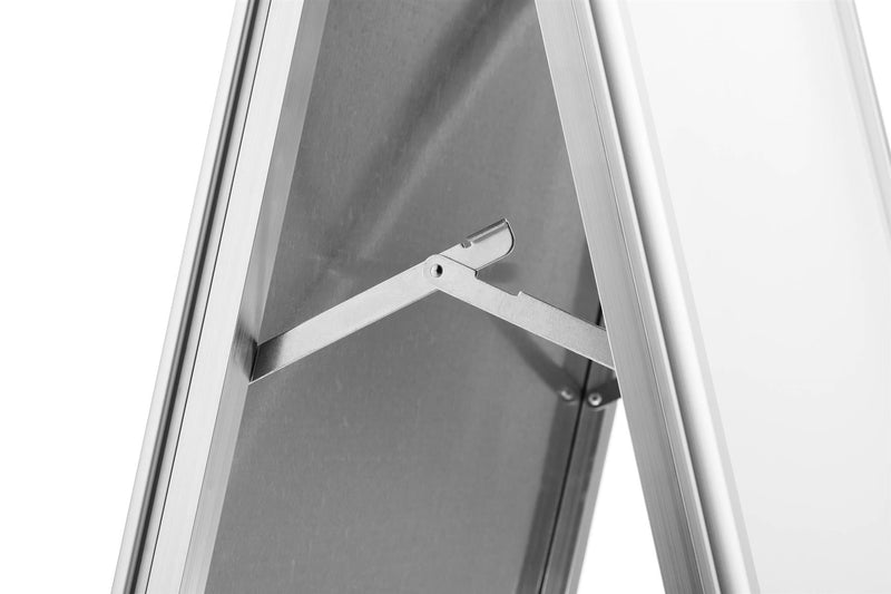 Durable A Board Foldable Pavement Sign Double Sided Snap Frame Stand | A1 Silver