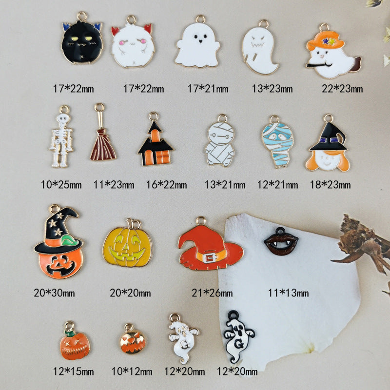 Pumpkin Head Skull Haunted House Pendant Material