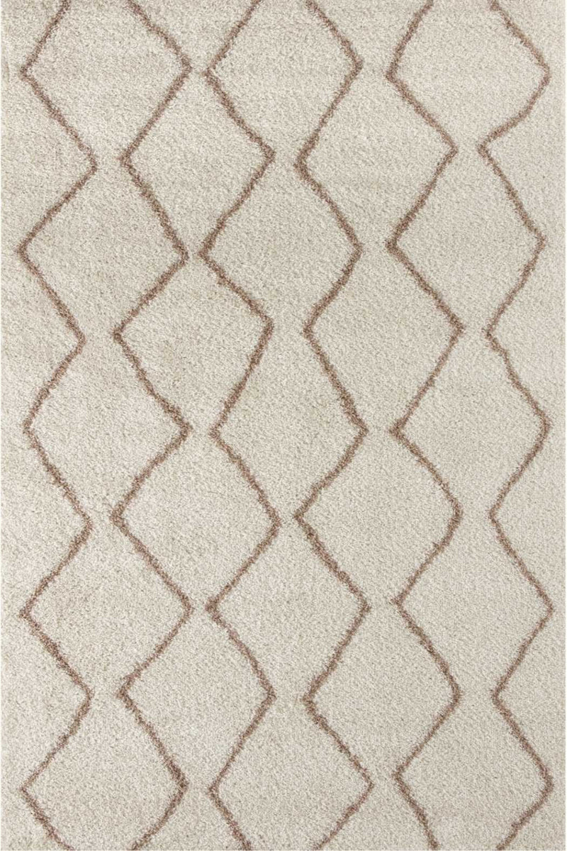 Moroccan Ivory Beige Shaggy Rug | 830