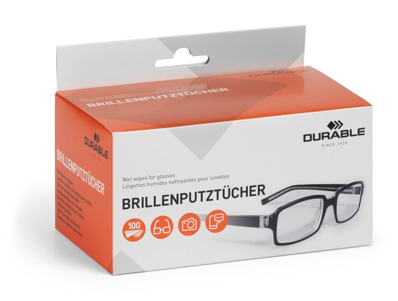Durable Individually Wrapped Anti-Static Glasses Lens Wipes | 100 Pack