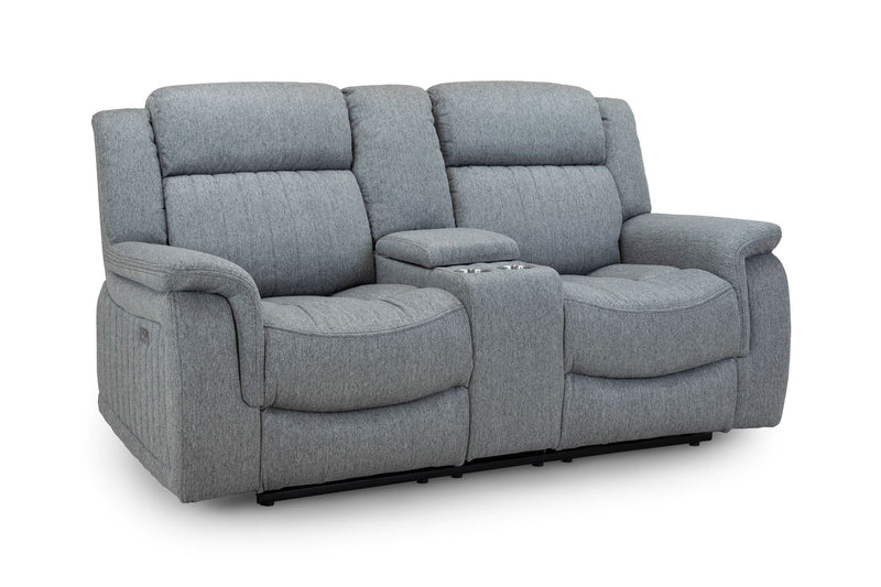 Linden Plush Grey 2-Seater Electric Recliner Sofa - Ultimate Comfort Lounge