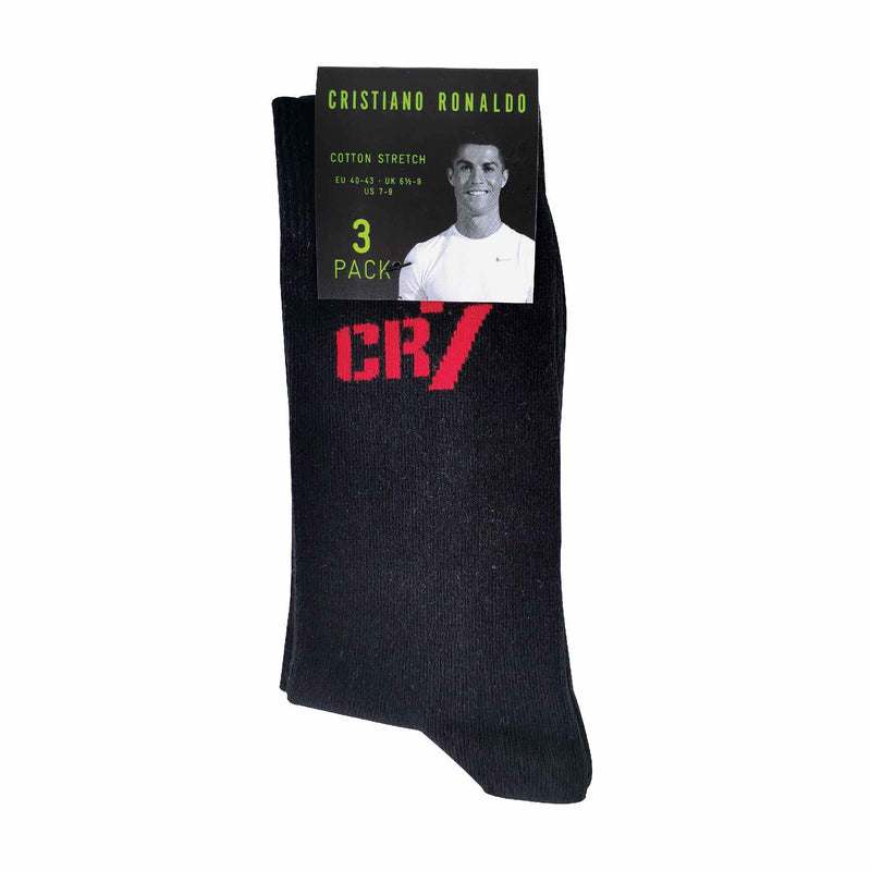 3 Pack Kids Cotton Fashion Crew Socks by Cristiano Ronaldo