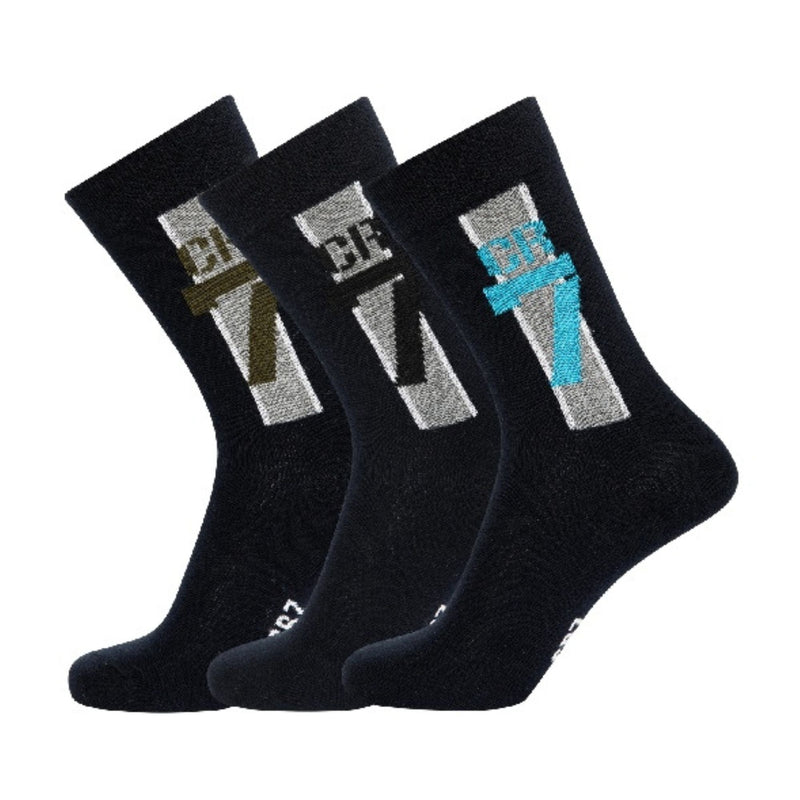 3 Pack Kids Patterned Cotton Crew Socks by Cristiano Ronaldo