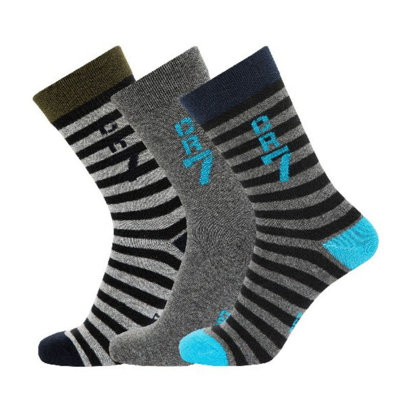 3 Pack Kids Patterned Cotton Crew Socks by Cristiano Ronaldo