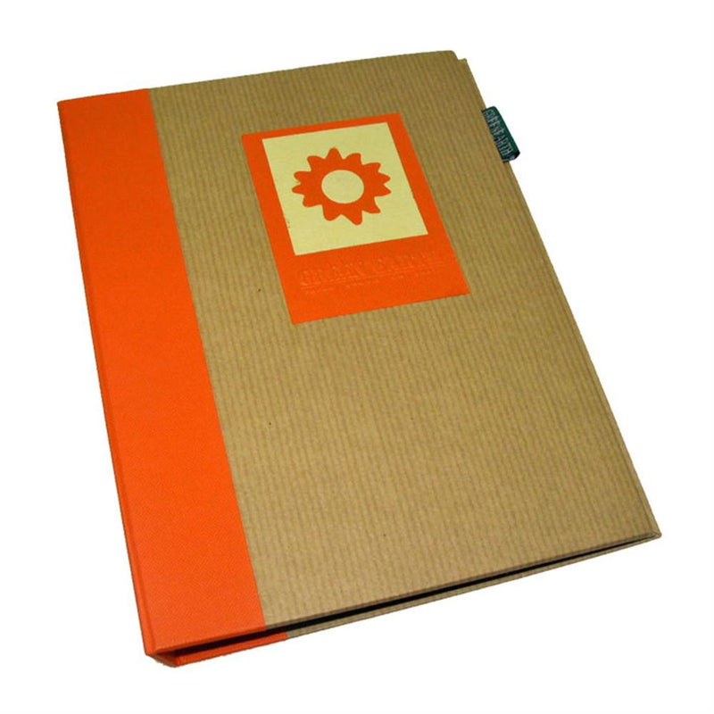 Green Earth Sun Mini Slip-In Photo Album – Orange | Holds 36 Photos (7" x 5")