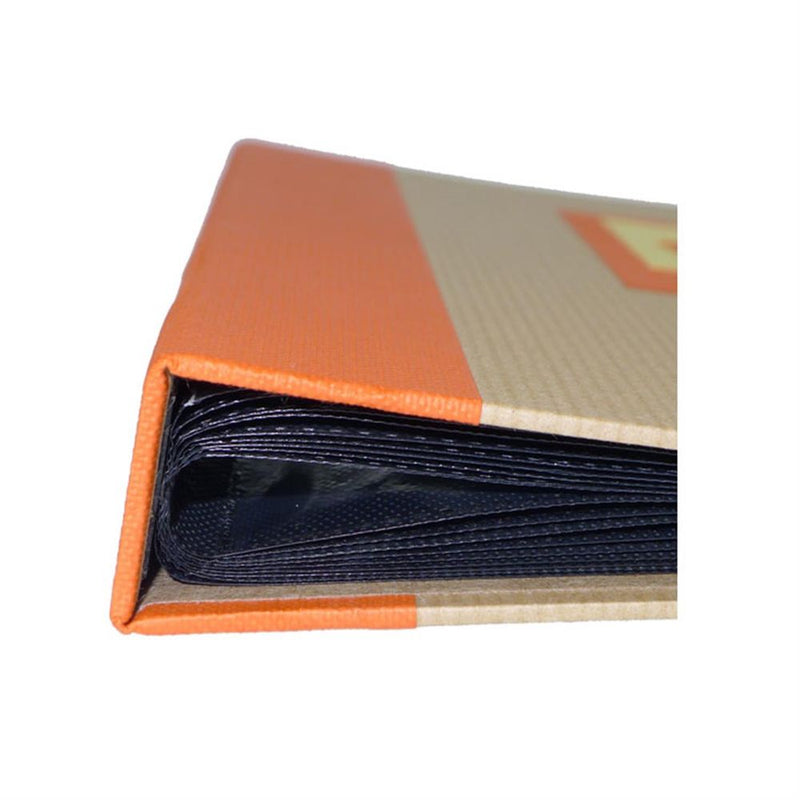 Green Earth Sun Mini Slip-In Photo Album – Orange | Holds 36 Photos (7" x 5")