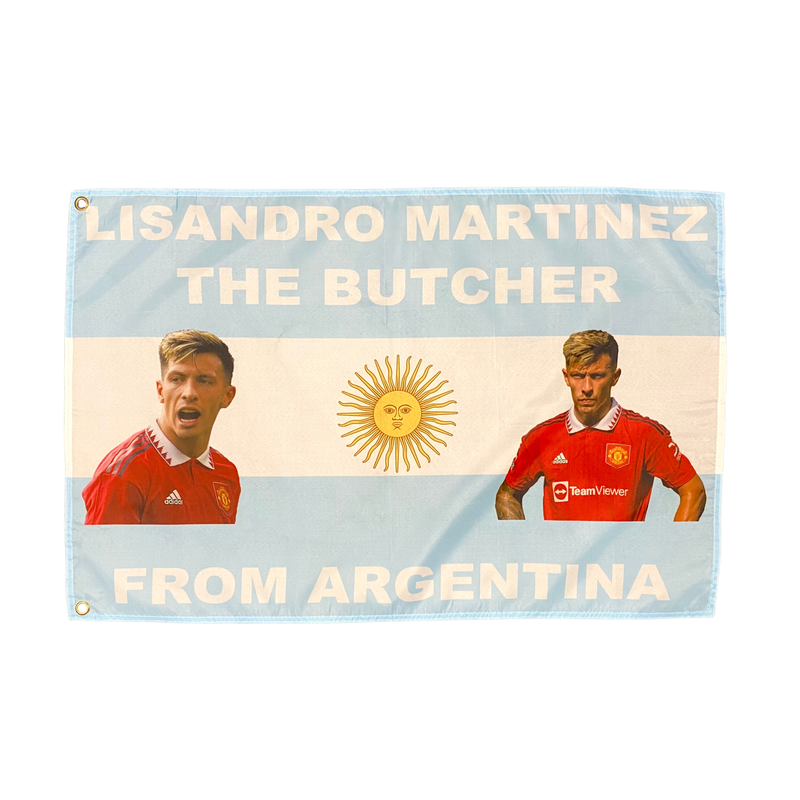 Lisandro Martinez "The Butcher of Manchester" Argentina Flag